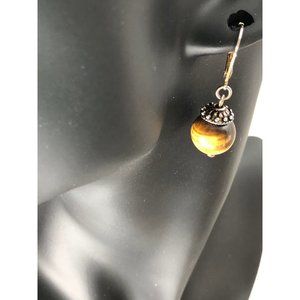 Tiger Eye Pierced Earrings